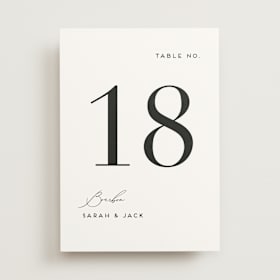 Table Numbers