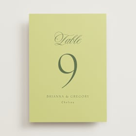 Table Numbers