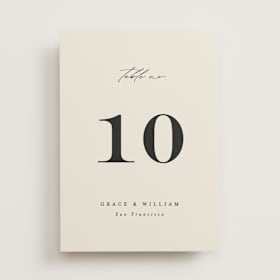 Table Numbers