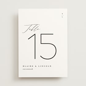 Table Numbers