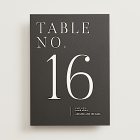 Table Numbers