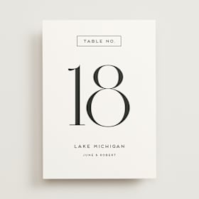 Table Numbers