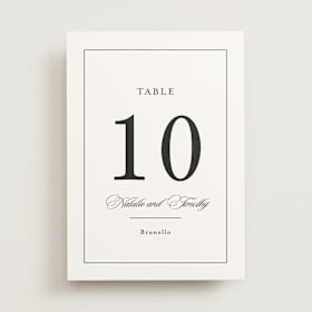 Table Numbers