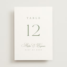 Table Numbers