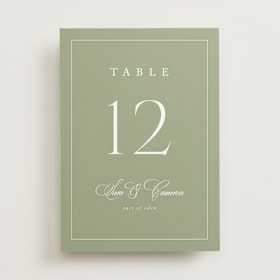 Table Numbers