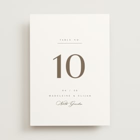 Table Numbers