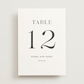 Table Numbers