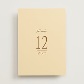Table Numbers