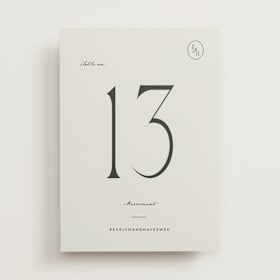 Table Numbers