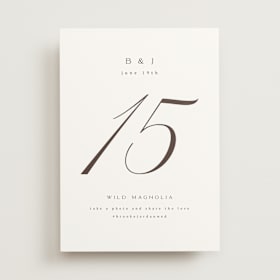 Table Numbers
