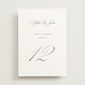 Table Numbers