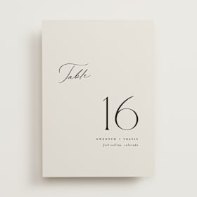 Table Numbers