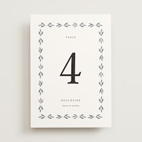 Table Numbers