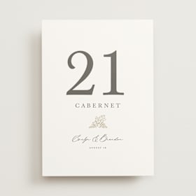 Table Numbers
