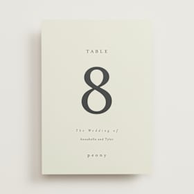 Table Numbers