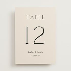 Table Numbers