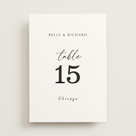 Table Numbers