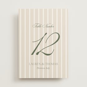 Table Numbers