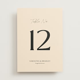 Table Numbers