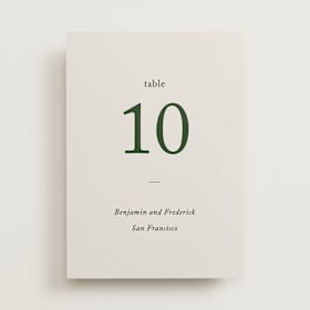 Table Numbers