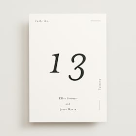 Table Numbers