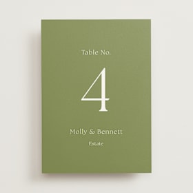 Table Numbers