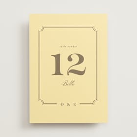 Table Numbers