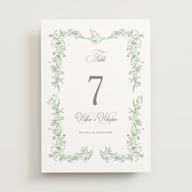 Table Numbers