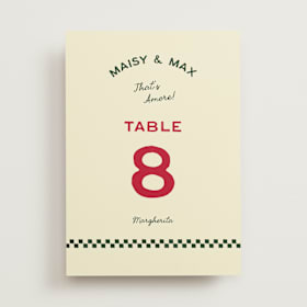 Table Numbers