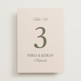 Table Numbers