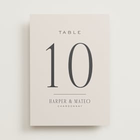 Table Numbers