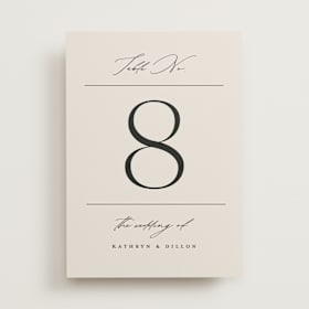 Table Numbers