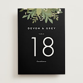 Table Numbers