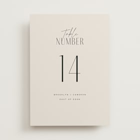 Table Numbers