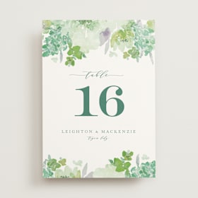 Table Numbers