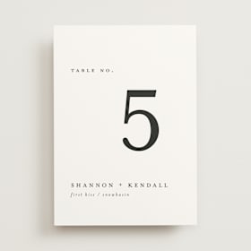 Table Numbers