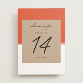Table Numbers