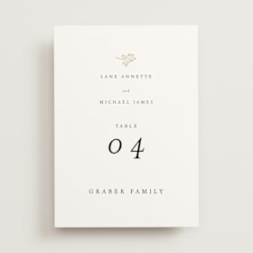 Table Numbers
