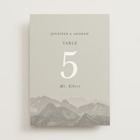 Table Numbers