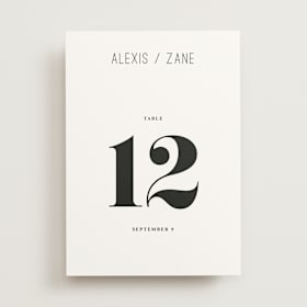 Table Numbers