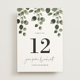 Table Numbers