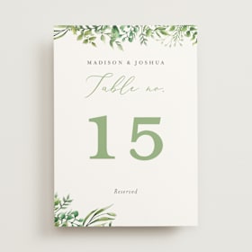 Table Numbers