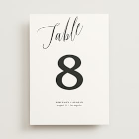 Table Numbers