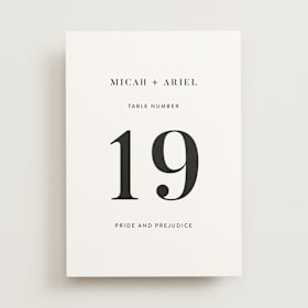 Table Numbers