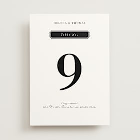 Table Numbers