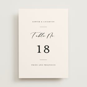 Table Numbers