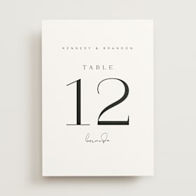 Table Numbers