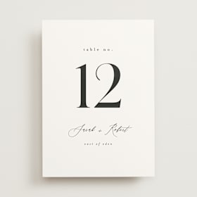 Table Numbers