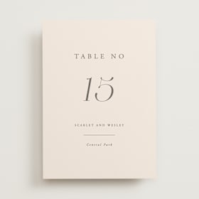 Table Numbers