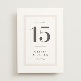 Table Numbers